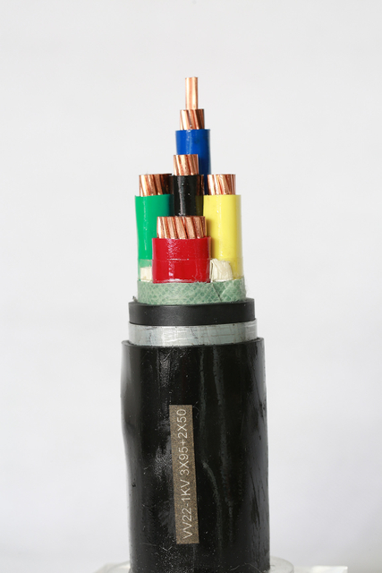 0.6/1kV Four Core Shapped Conductor PVC Insulation PVC Sheath Power cable